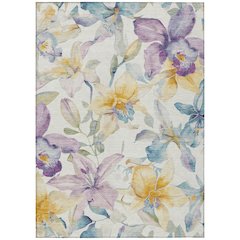Machine Washable Indoor/Outdoor Chantille ACN2262 Ivory 10' x 14' Rug