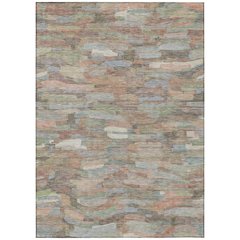 Machine Washable Indoor/Outdoor Chantille ACN2266 Orange 10' x 14' Rug
