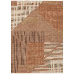 Machine Washable Indoor/Outdoor Chantille ACN2270 Orange 10' x 14' Rug
