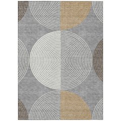 Machine Washable Indoor/Outdoor Chantille ACN2281 Gray 10' x 14' Rug