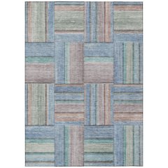 Machine Washable Indoor/Outdoor Chantille ACN2285 Blue 10' x 14' Rug