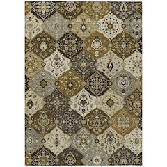 Machine Washable Indoor/Outdoor Chantille ACN2292 Brown 10' x 14' Rug