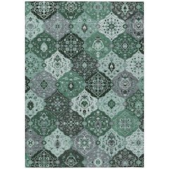 Machine Washable Indoor/Outdoor Chantille ACN2292 Green 10' x 14' Rug