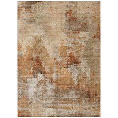 Machine Washable Indoor/Outdoor Chantille ACN2300 Orange 10' x 14' Rug