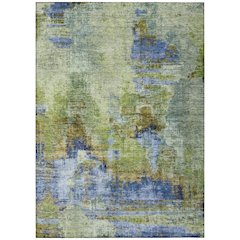 Machine Washable Indoor/Outdoor Chantille ACN2300 Green 10' x 14' Rug