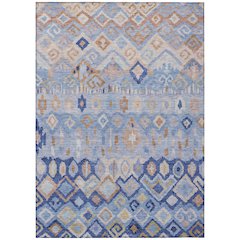 Machine Washable Indoor/Outdoor Chantille ACN2303 Blue 10' x 14' Rug