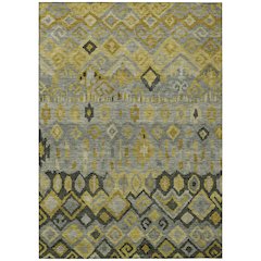 Machine Washable Indoor/Outdoor Chantille ACN2303 Gray 10' x 14' Rug