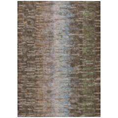 Machine Washable Indoor/Outdoor Chantille ACN2318 Brown 10' x 14' Rug