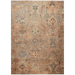 Machine Washable Indoor/Outdoor Chantille ACN2320 Orange 10' x 14' Rug