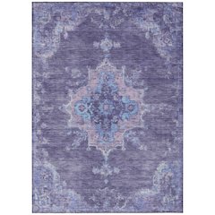 Machine Washable Indoor/Outdoor Chantille ACN2321 Purple 10' x 14' Rug