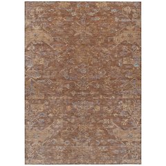 Machine Washable Indoor/Outdoor Chantille ACN2322 Orange 10' x 14' Rug
