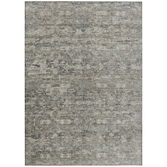 Machine Washable Indoor/Outdoor Chantille ACN2324 Gray 10' x 14' Rug