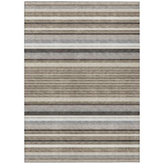 Machine Washable Indoor/Outdoor Chantille ACN2330 Brown 10' x 14' Rug