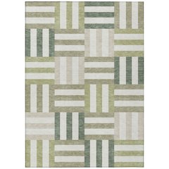 Machine Washable Indoor/Outdoor Chantille ACN2332 Green 10' x 14' Rug