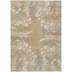 Machine Washable Indoor/Outdoor Chantille ACN2334 Gold 10' x 14' Rug