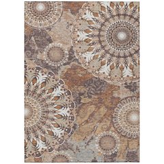 Machine Washable Indoor/Outdoor Chantille ACN2335 Orange 10' x 14' Rug