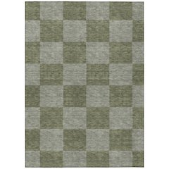 Machine Washable Indoor/Outdoor Chantille ACN2345 Green 10' x 14' Rug