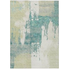 Machine Washable Indoor/Outdoor Chantille ACN2347 Green 10' x 14' Rug