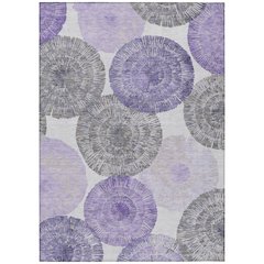 Machine Washable Indoor/Outdoor Chantille ACN2351 Purple 10' x 14' Rug