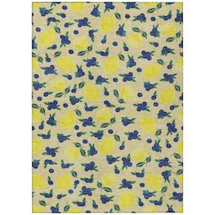 Machine Washable Indoor/Outdoor Chantille ACN2354 Gold 10' x 14' Rug