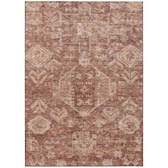 Machine Washable Indoor/Outdoor Chantille ACN2356 Orange 10' x 14' Rug