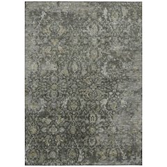 Machine Washable Indoor/Outdoor Chantille ACN2359 Gray 10' x 14' Rug