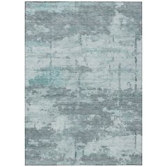 Machine Washable Indoor/Outdoor Chantille ACN2362 Teal 10' x 14' Rug