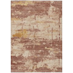 Machine Washable Indoor/Outdoor Chantille ACN2362 Orange 10' x 14' Rug