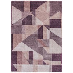 Machine Washable Indoor/Outdoor Chantille ACN2365 Purple 10' x 14' Rug