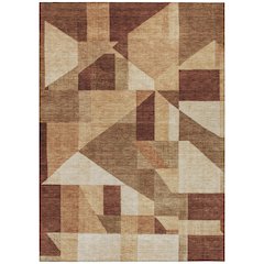 Machine Washable Indoor/Outdoor Chantille ACN2365 Orange 10' x 14' Rug