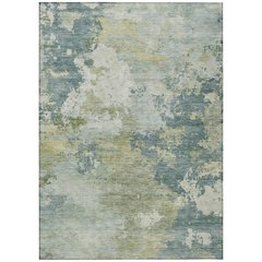 Machine Washable Indoor/Outdoor Chantille ACN2367 Teal 10' x 14' Rug
