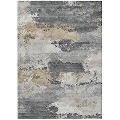 Machine Washable Indoor/Outdoor Chantille ACN2372 Gray 10' x 14' Rug