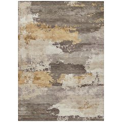 Machine Washable Indoor/Outdoor Chantille ACN2372 Brown 10' x 14' Rug