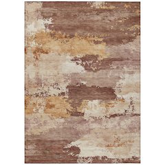 Machine Washable Indoor/Outdoor Chantille ACN2372 Orange 10' x 14' Rug