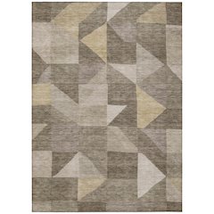 Machine Washable Indoor/Outdoor Chantille ACN2373 Brown 10' x 14' Rug