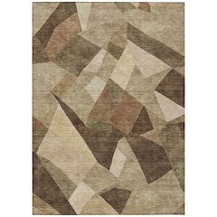 Machine Washable Indoor/Outdoor Chantille ACN2374 Brown 10' x 14' Rug