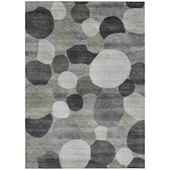 Machine Washable Indoor/Outdoor Chantille ACN2375 Gray 10' x 14' Rug