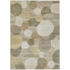 Machine Washable Indoor/Outdoor Chantille ACN2375 Brown 10' x 14' Rug