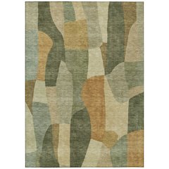 Machine Washable Indoor/Outdoor Chantille ACN2376 Green 10' x 14' Rug