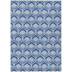 Machine Washable Indoor/Outdoor Chantille ACN2379 Blue 10' x 14' Rug