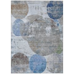 Machine Washable Indoor/Outdoor Chantille ACN2381 Blue 10' x 14' Rug