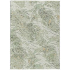 Machine Washable Indoor/Outdoor Chantille ACN2387 Green 10' x 14' Rug