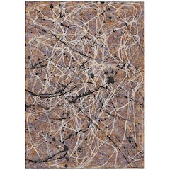 Machine Washable Indoor/Outdoor Chantille ACN2389 Orange 10' x 14' Rug