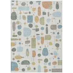 Machine Washable Indoor/Outdoor Chantille ACN2393 Ivory 10' x 14' Rug