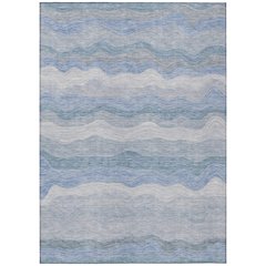 Machine Washable Indoor/Outdoor Chantille ACN2397 Blue 10' x 14' Rug