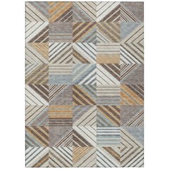 Machine Washable Indoor/Outdoor Chantille ACN2399 Brown 10' x 14' Rug