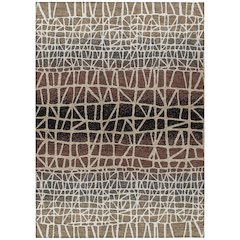 Machine Washable Indoor/Outdoor Chantille ACN2404 Brown 10' x 14' Rug