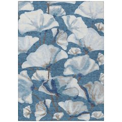 Machine Washable Indoor/Outdoor Chantille ACN2405 Blue 10' x 14' Rug