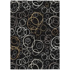 Machine Washable Indoor/Outdoor Chantille ACN2408 Black 10' x 14' Rug