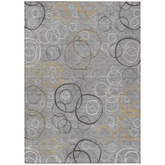 Machine Washable Indoor/Outdoor Chantille ACN2408 Gray 10' x 14' Rug